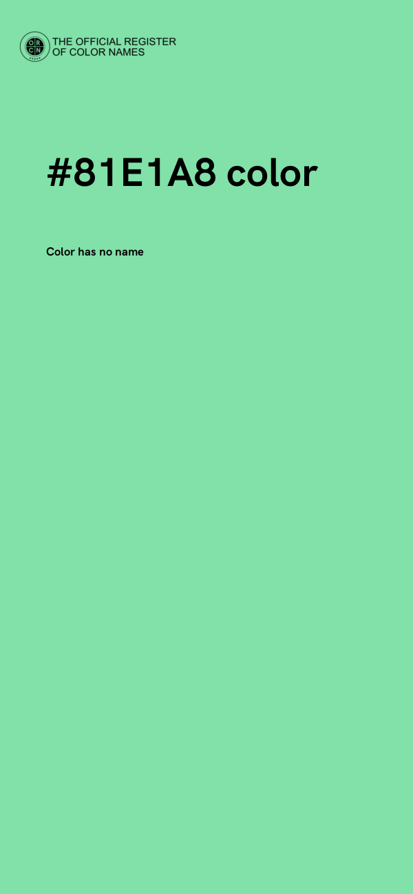 #81E1A8 color image