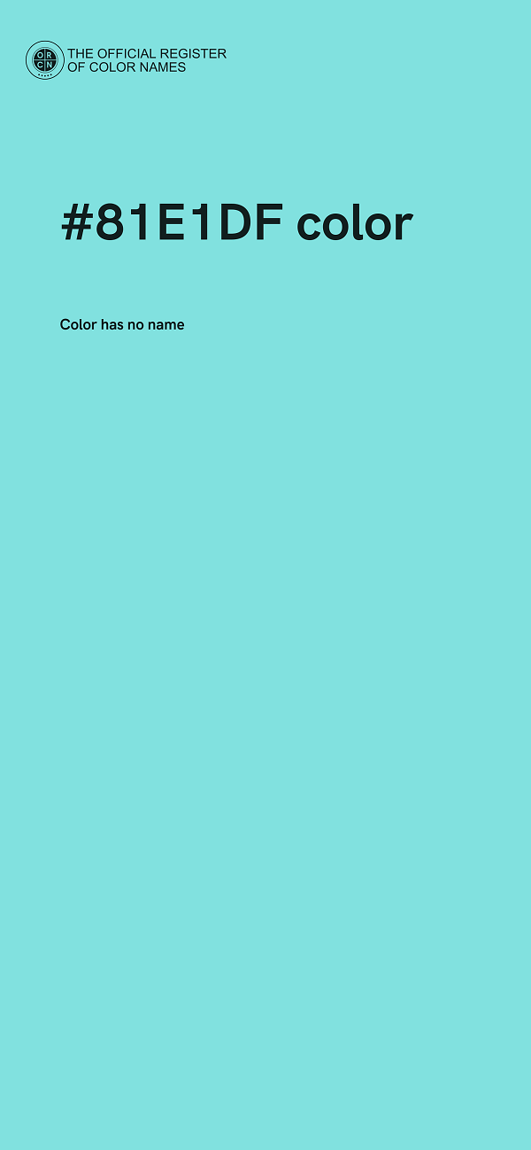 #81E1DF color image