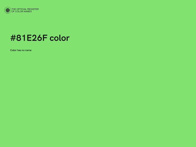 #81E26F color image