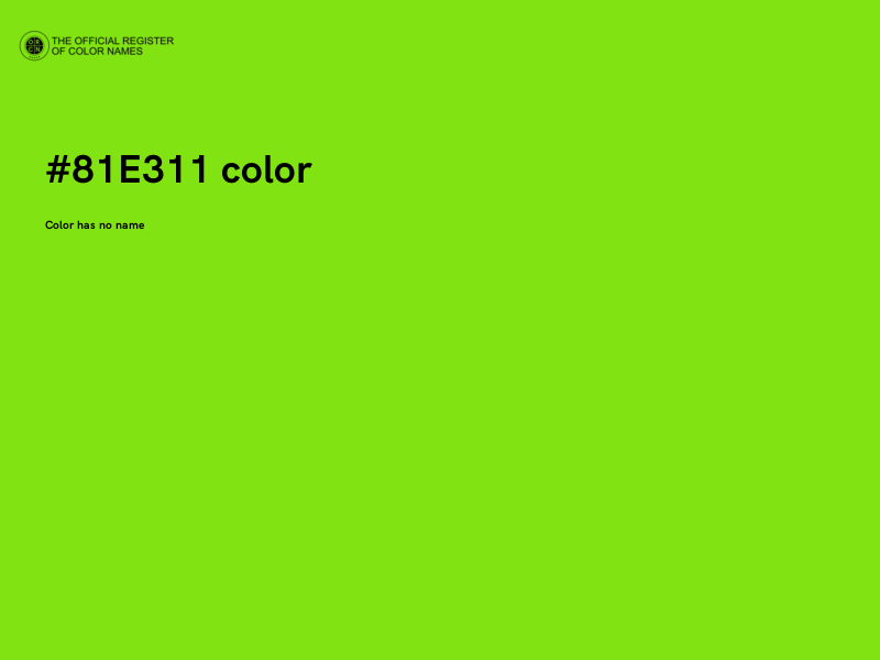 #81E311 color image