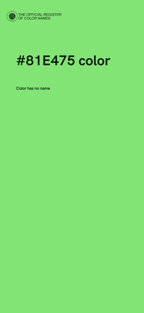 #81E475 color image