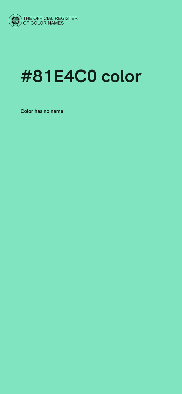 #81E4C0 color image
