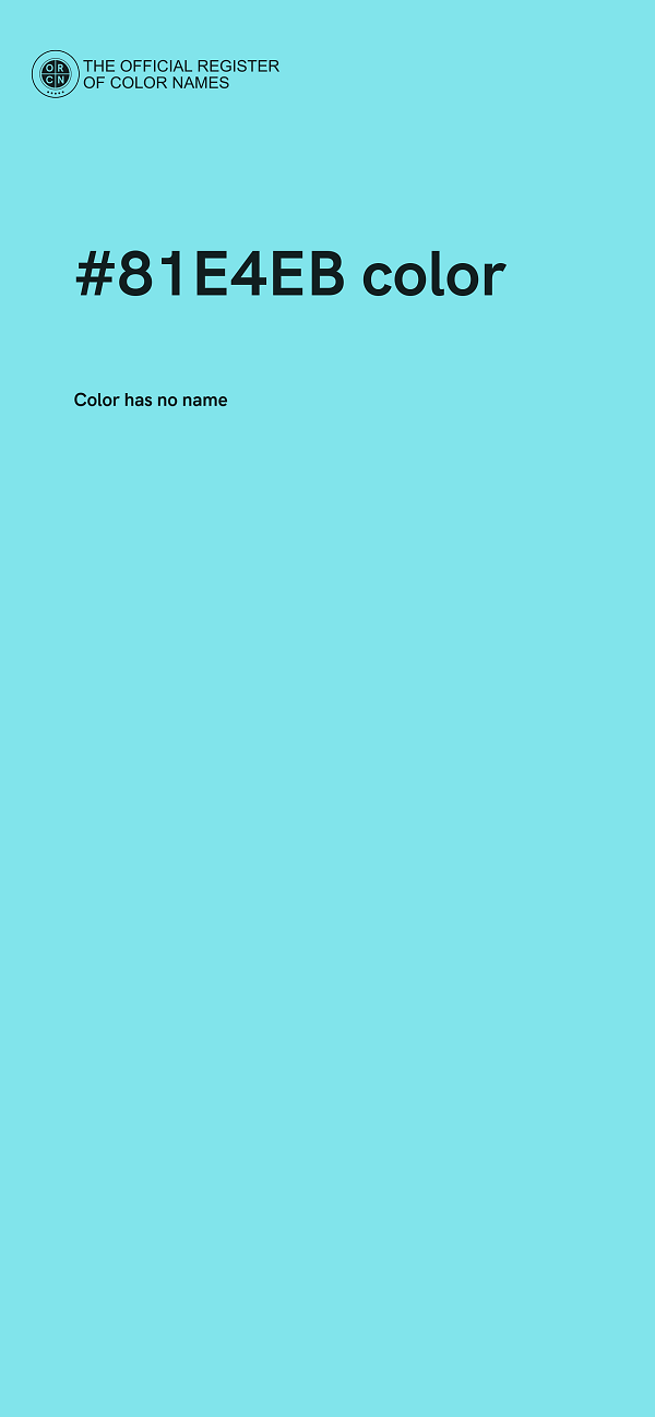 #81E4EB color image