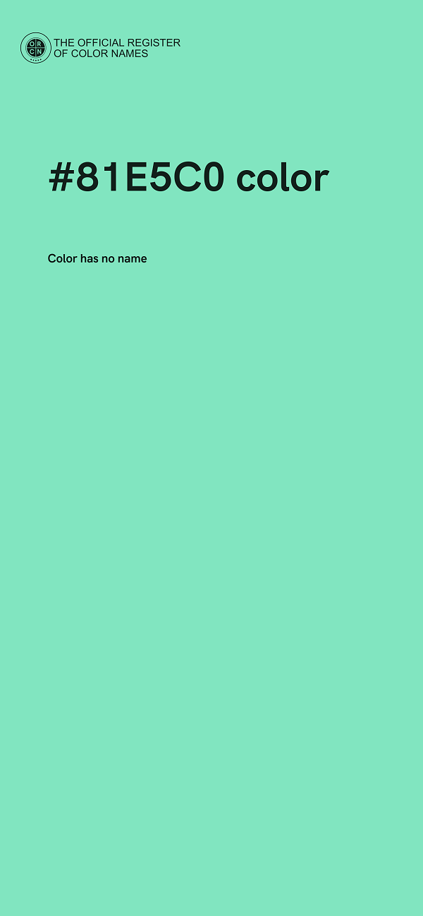 #81E5C0 color image
