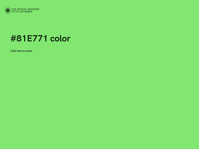 #81E771 color image