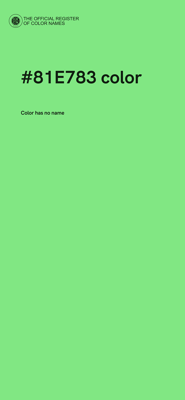 #81E783 color image