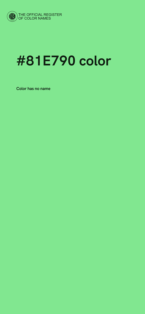 #81E790 color image