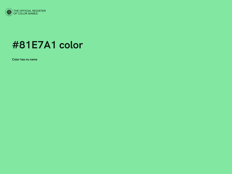 #81E7A1 color image