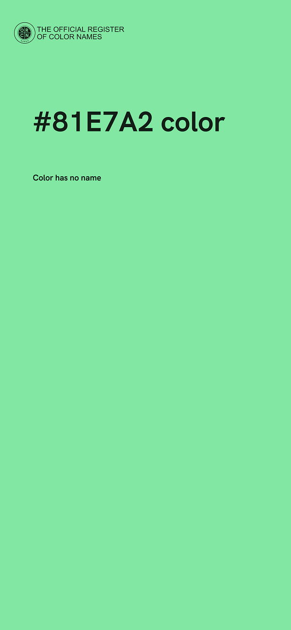 #81E7A2 color image