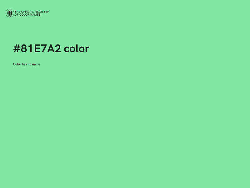 #81E7A2 color image