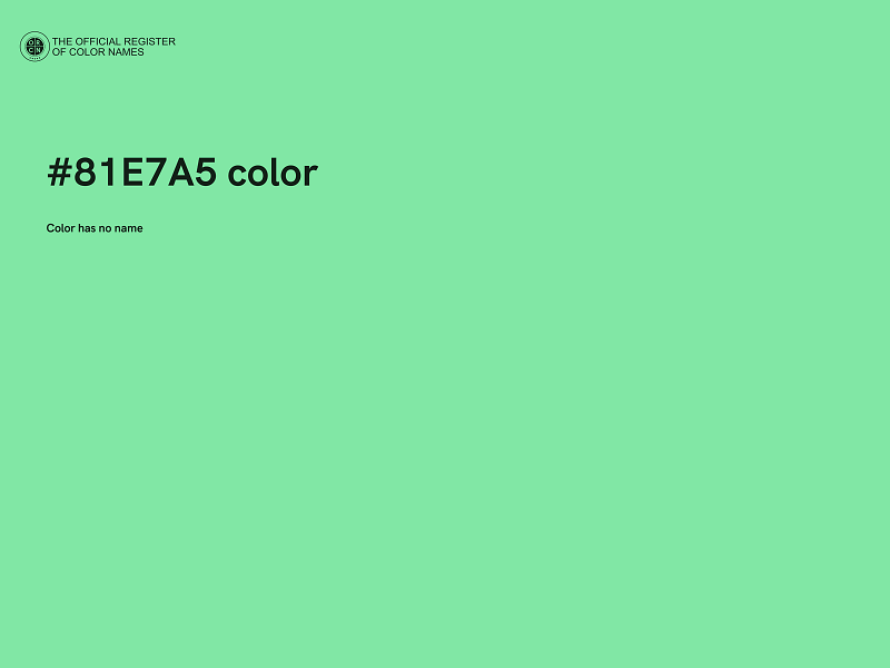 #81E7A5 color image