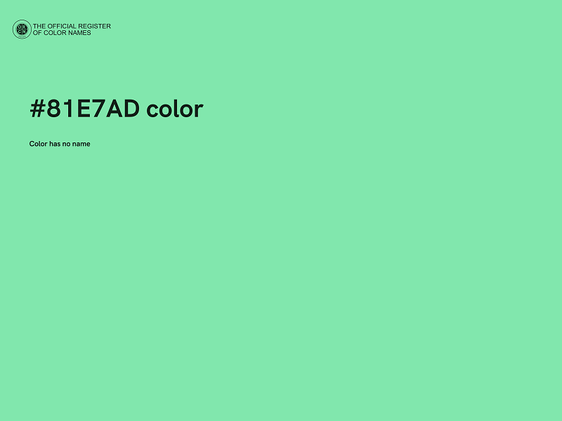 #81E7AD color image