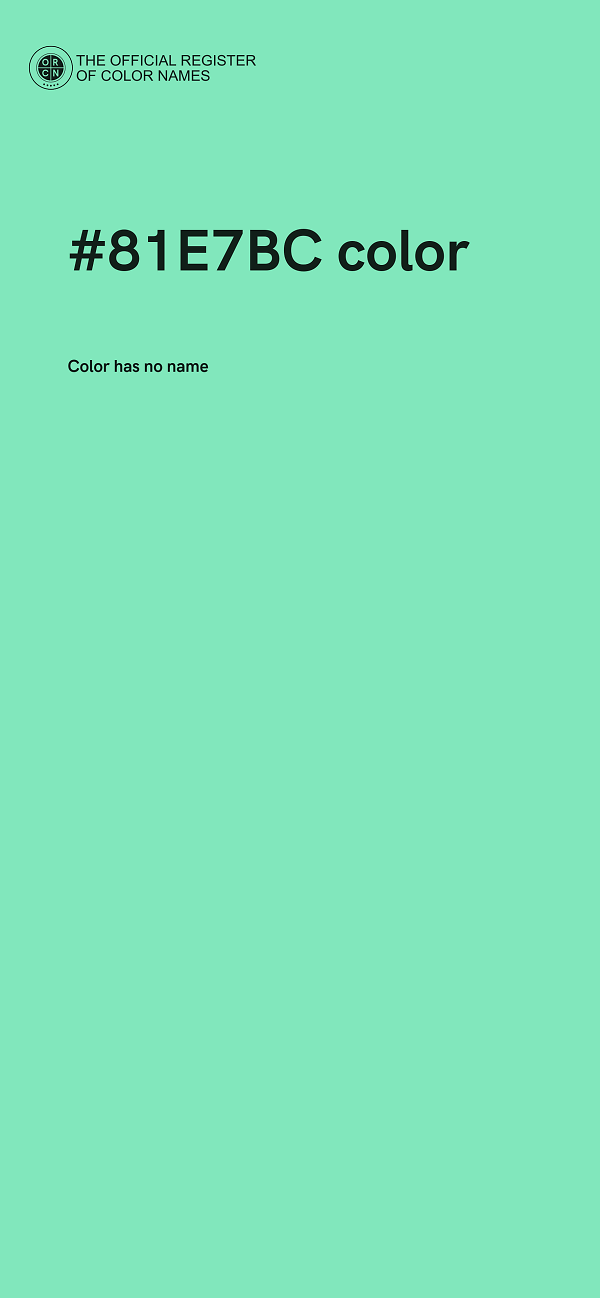 #81E7BC color image