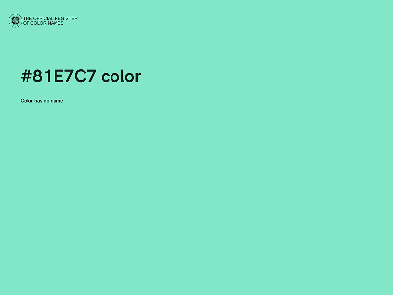 #81E7C7 color image