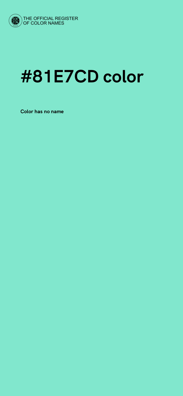 #81E7CD color image