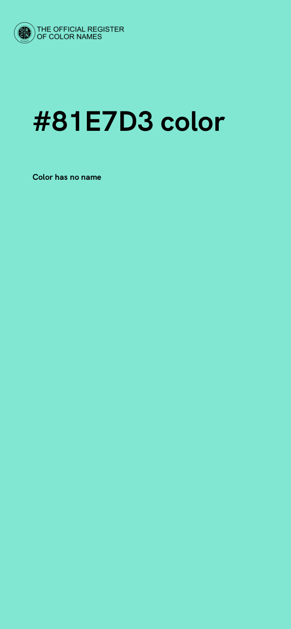 #81E7D3 color image
