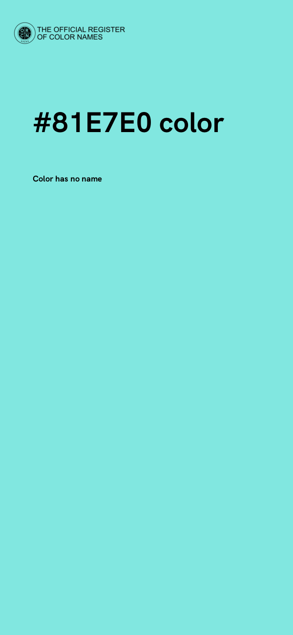 #81E7E0 color image