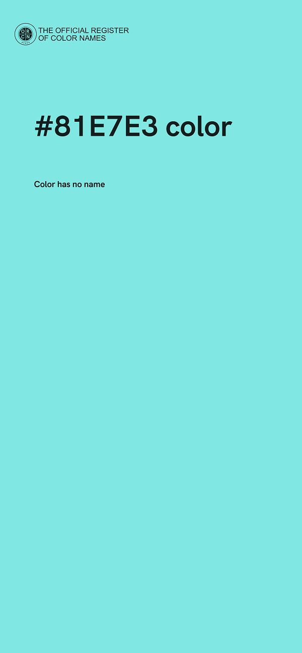 #81E7E3 color image