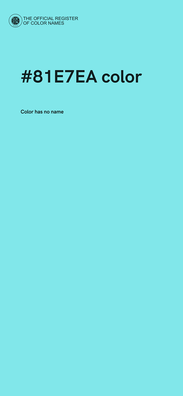 #81E7EA color image