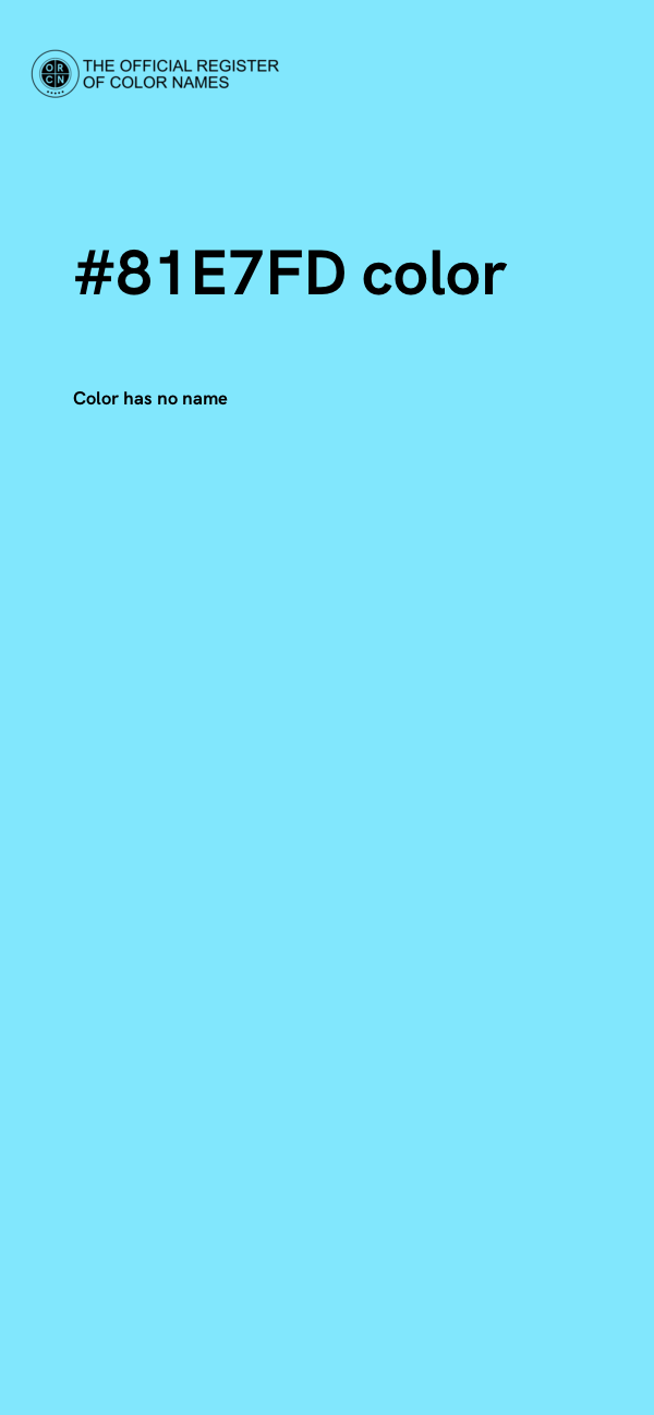 #81E7FD color image
