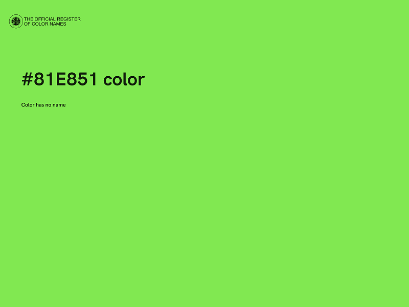 #81E851 color image