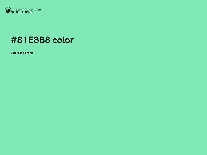 #81E8B8 color image