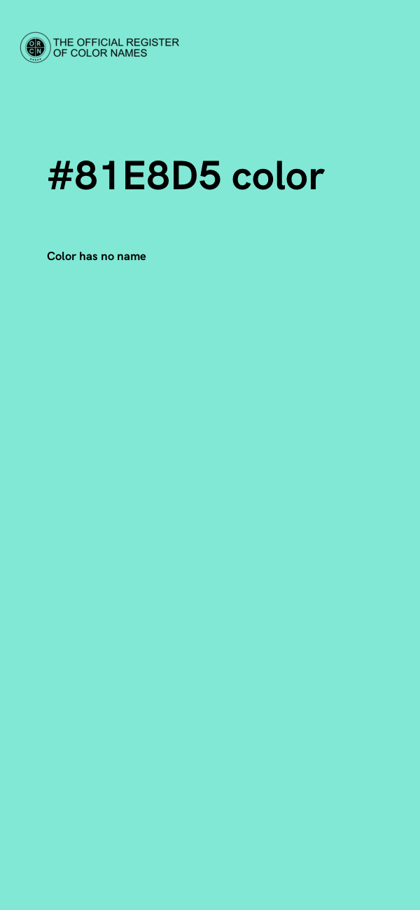 #81E8D5 color image
