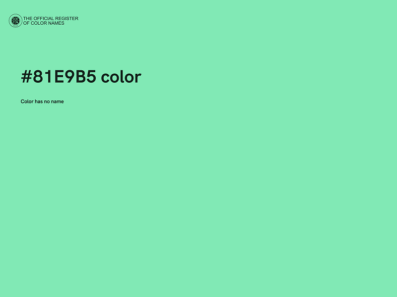 #81E9B5 color image