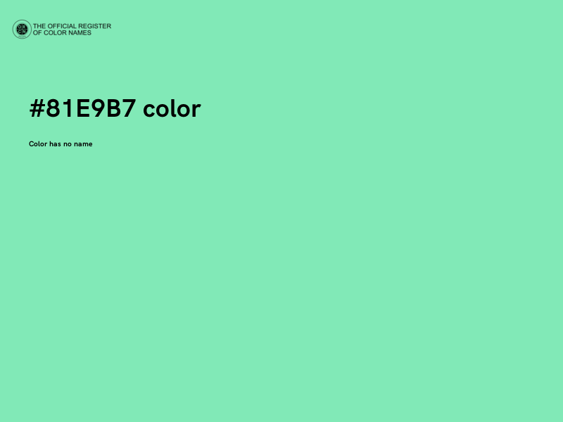 #81E9B7 color image