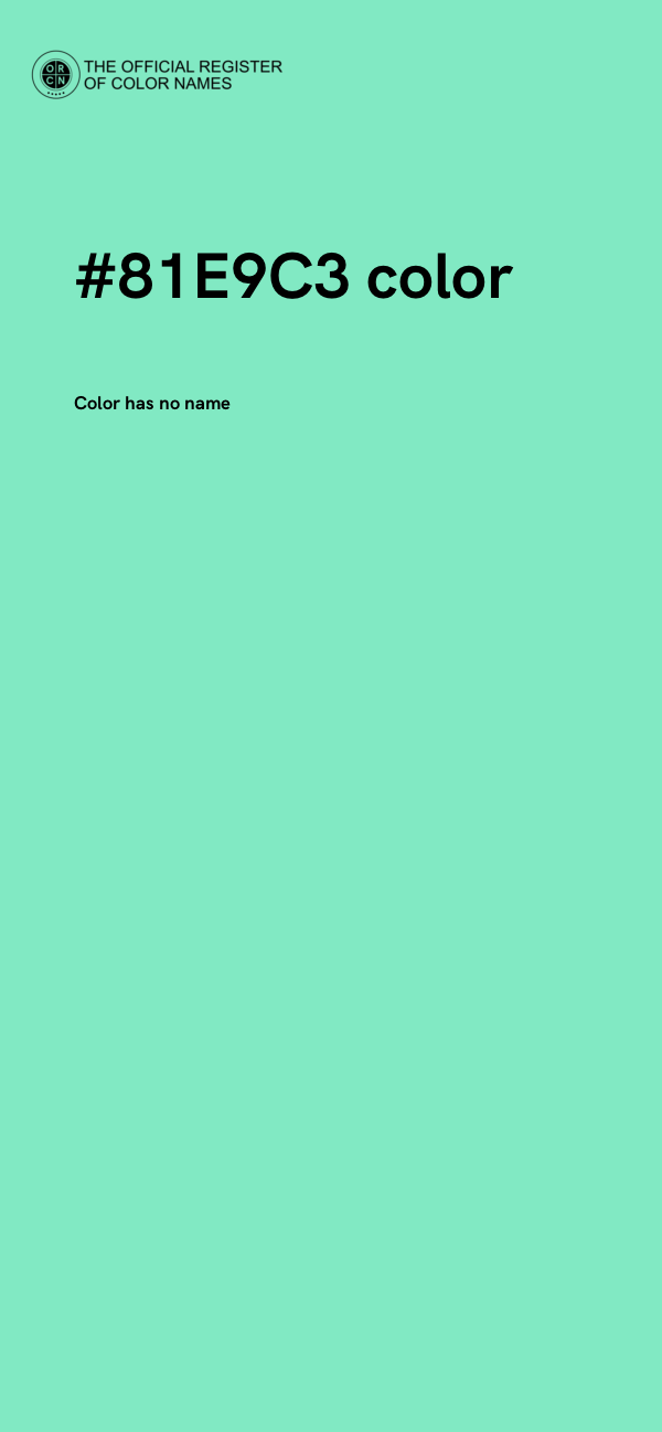 #81E9C3 color image