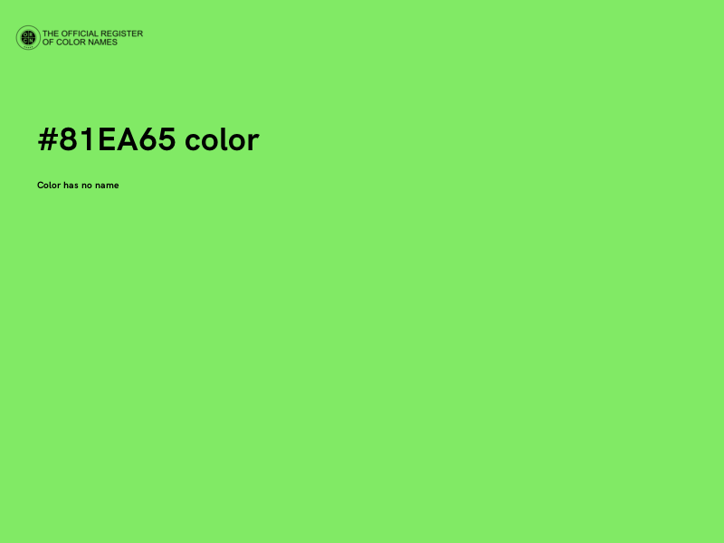 #81EA65 color image