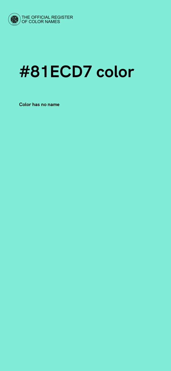 #81ECD7 color image