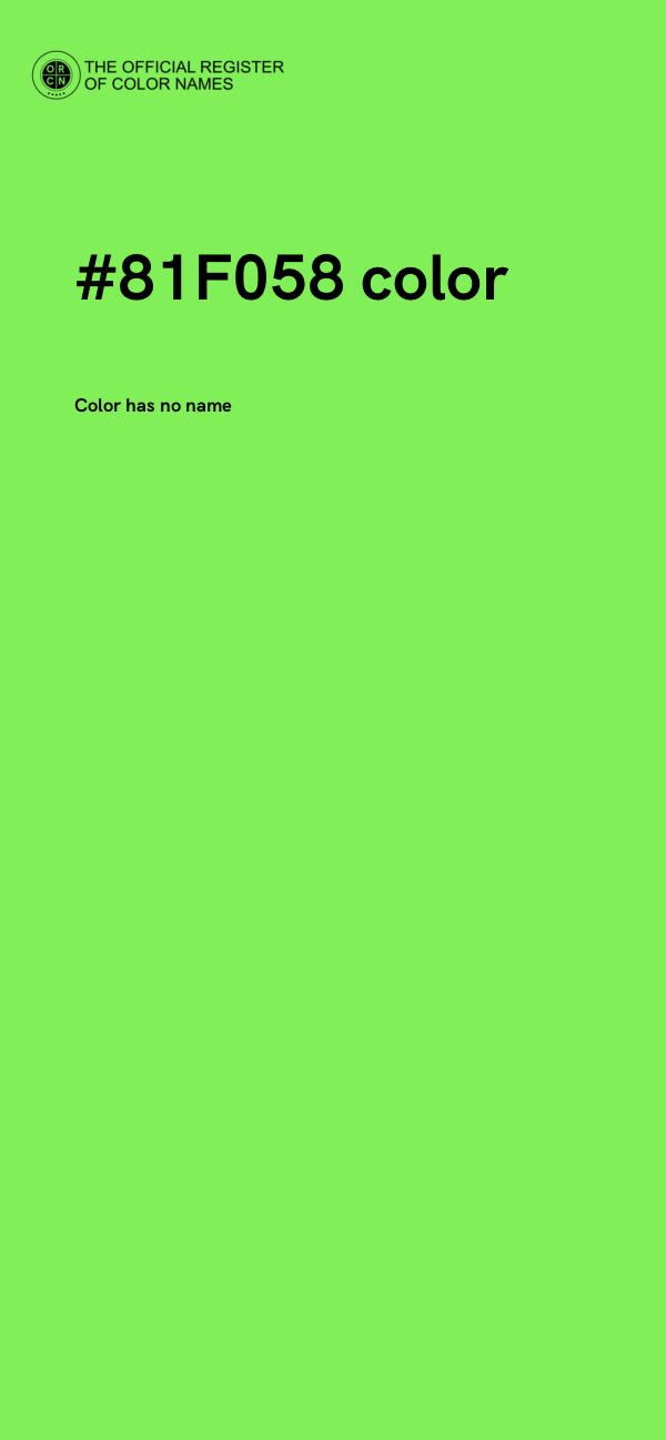 #81F058 color image