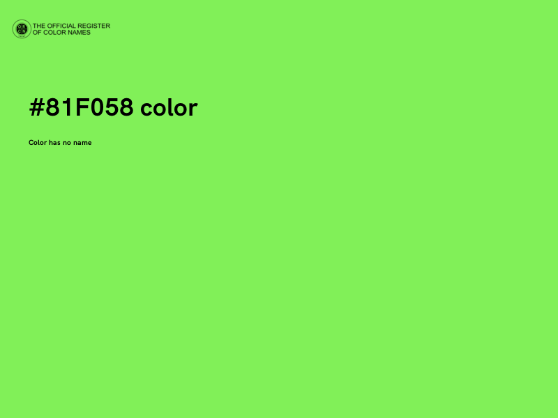 #81F058 color image