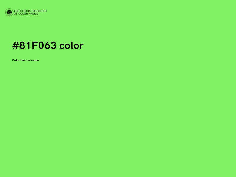 #81F063 color image