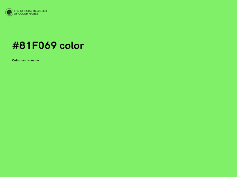 #81F069 color image