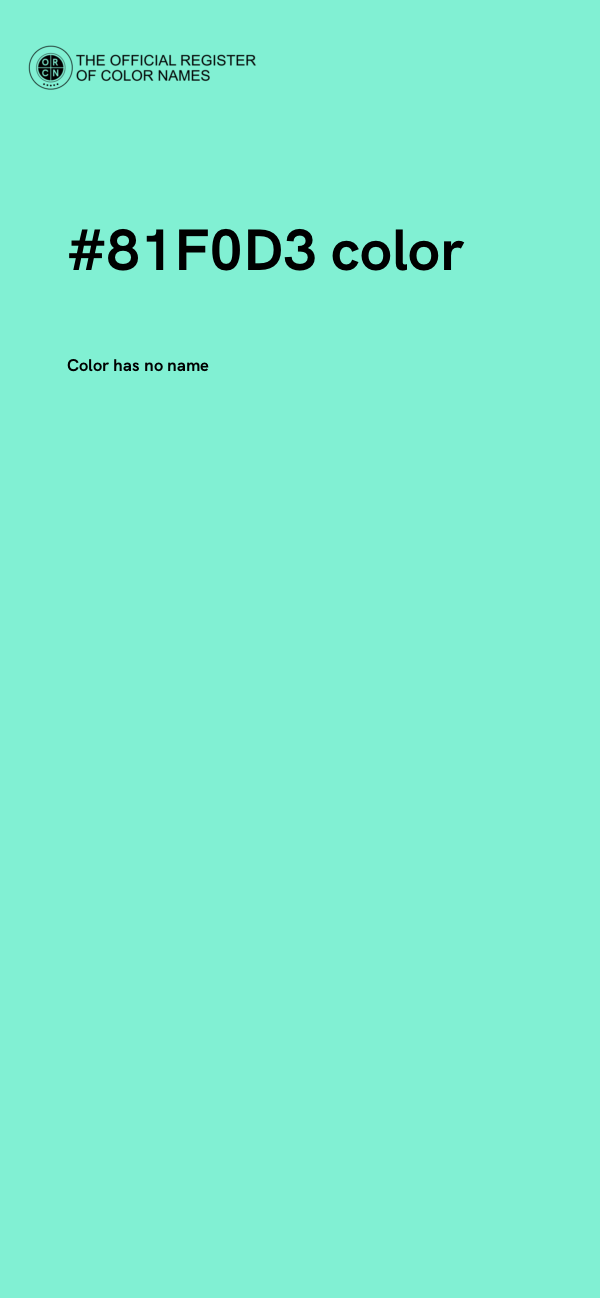 #81F0D3 color image