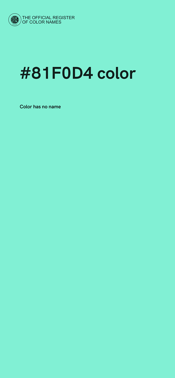 #81F0D4 color image