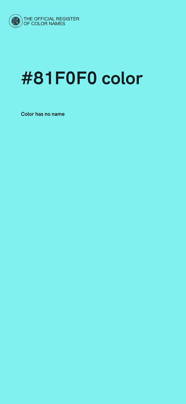 #81F0F0 color image