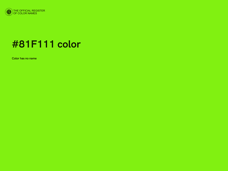 #81F111 color image