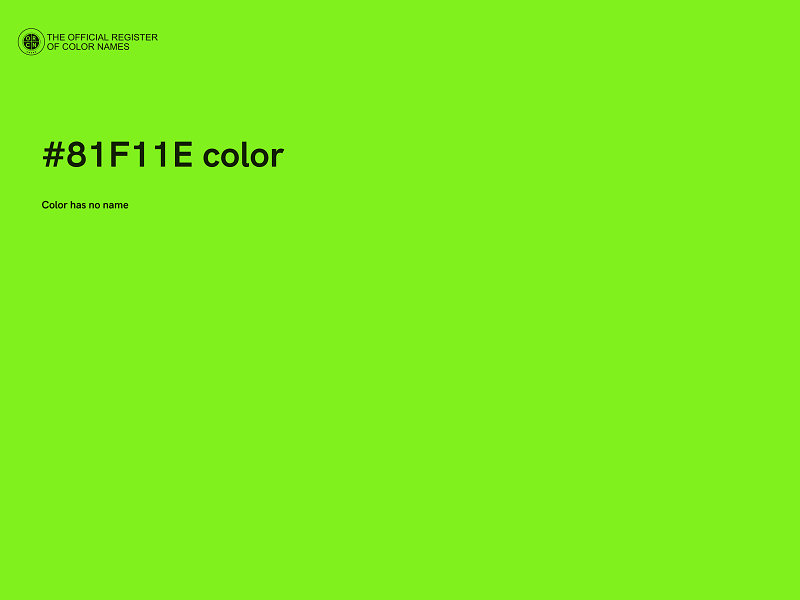 #81F11E color image