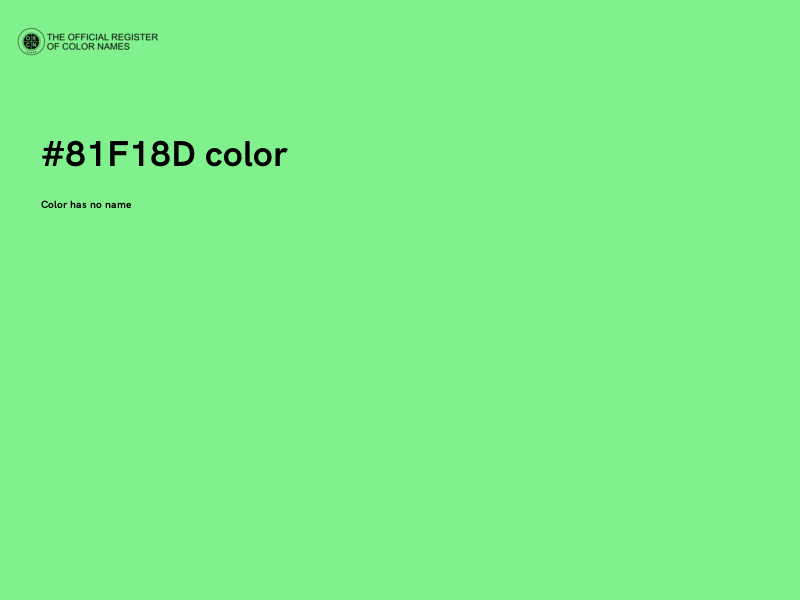 #81F18D color image