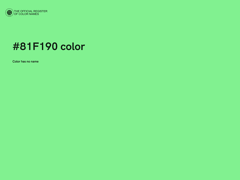 #81F190 color image