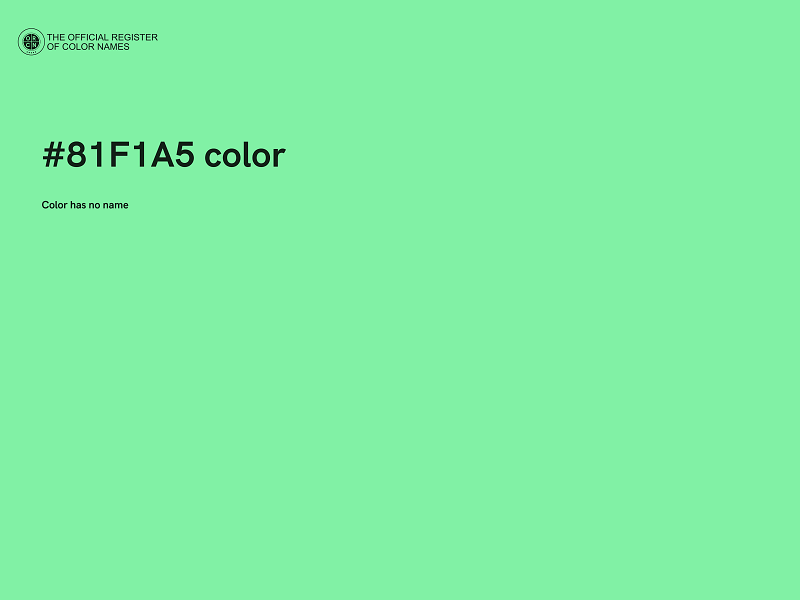 #81F1A5 color image