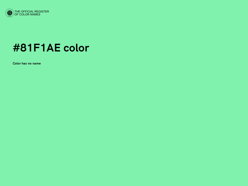 #81F1AE color image