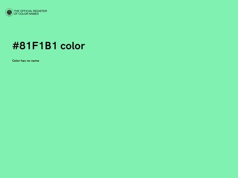 #81F1B1 color image