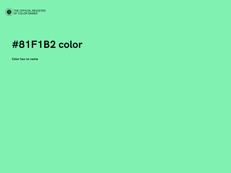 #81F1B2 color image