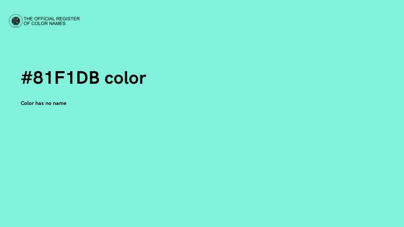 #81F1DB color image