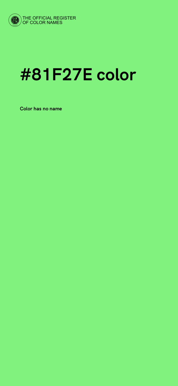 #81F27E color image