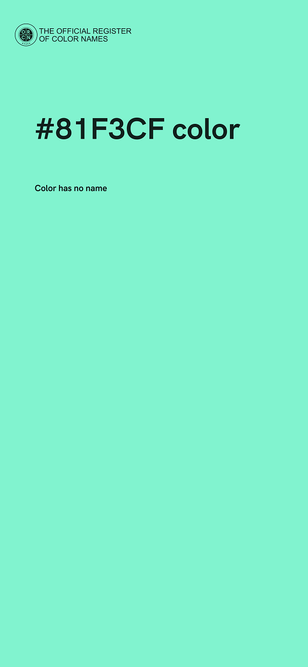 #81F3CF color image